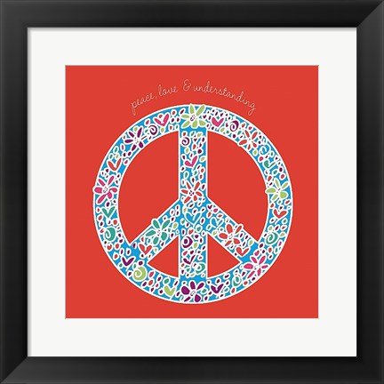 Framed Peace, Love, and Understanding Print