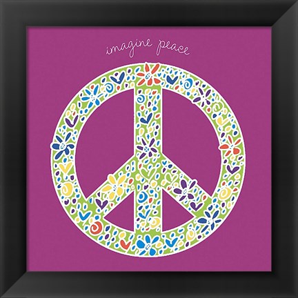 Framed Imagine Peace Print