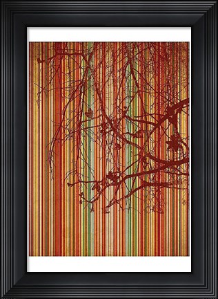 Framed Amber Stripe Print