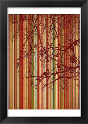 Framed Amber Stripe Print