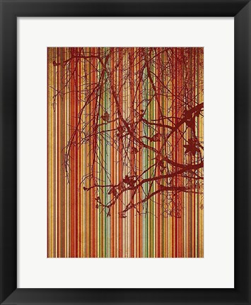 Framed Amber Stripe Print