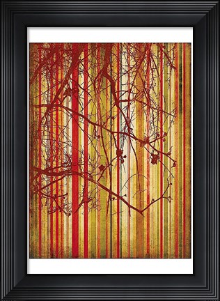 Framed Auburn Stripe Print