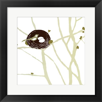 Framed Feathers and Twigs Print
