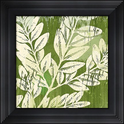 Framed Meadow Leaves Print