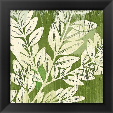 Framed Meadow Leaves Print