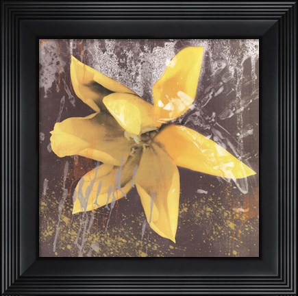Framed Tulip Fresco (yellow) Print