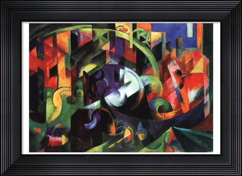 Framed Abstract with Cattle Print
