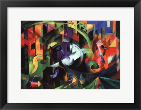 Framed Abstract with Cattle Print