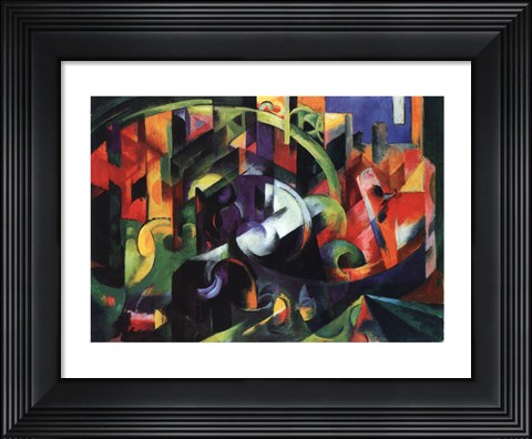 Framed Abstract with Cattle Print