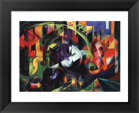 Framed Abstract with Cattle Print