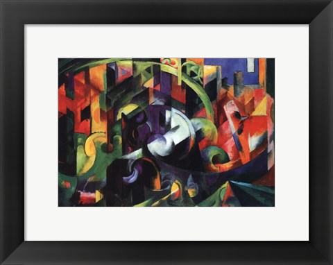 Framed Abstract with Cattle Print