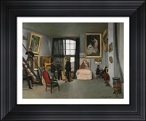 Framed Painter’s Atelier in the rue de la Condamine, 1870 Print
