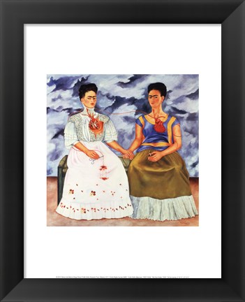 Framed Two Fridas, 1939 Print