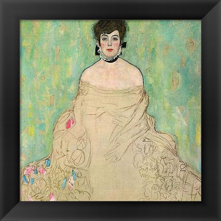 Framed Portrait of Amalie Zuckerkandl (unfinished), 1917-1918 Print