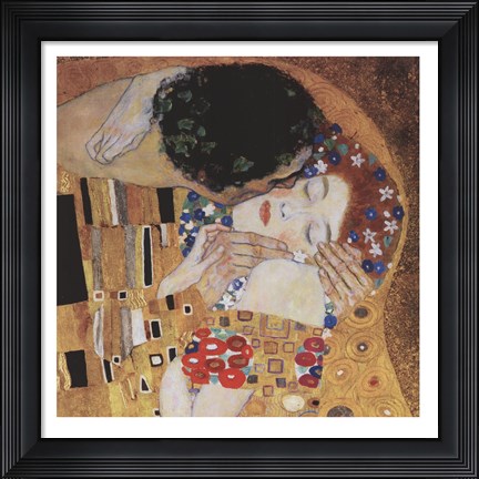 Framed Kiss (detail) Print