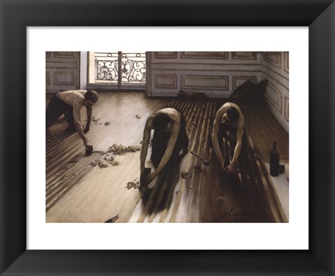 Framed Floor Scrapers [Raboteurs de parquet], 1875 Print