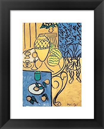 Framed Interior in Yellow and Blue, 1946 Print