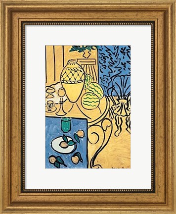 Framed Interior in Yellow and Blue, 1946 Print