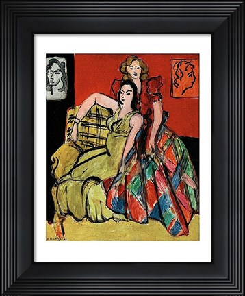 Framed Two Young Women, the Yellow Dress and the Scottish Dress, 1941 Print