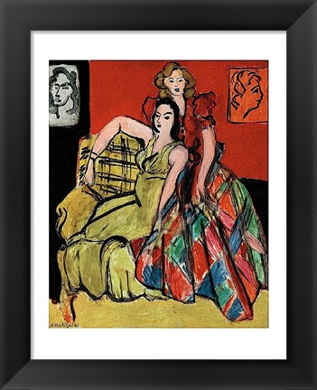 Framed Two Young Women, the Yellow Dress and the Scottish Dress, 1941 Print