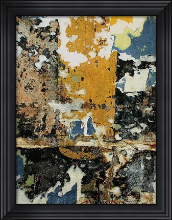 Framed Black &amp; Gold Layers Print