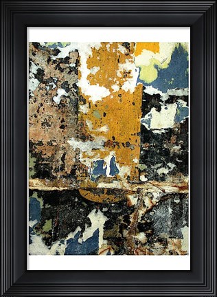 Framed Black &amp; Gold Layers Print