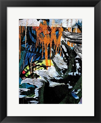 Framed Blue Orange Layers 3 Print