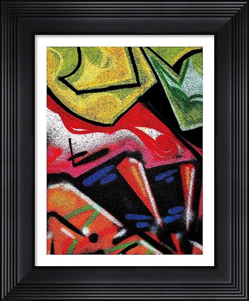 Framed Colorful Graffiti (detail Print