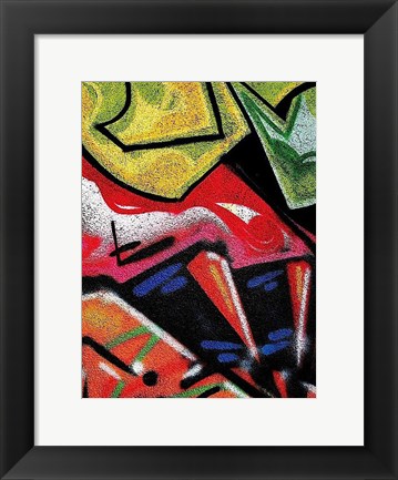 Framed Colorful Graffiti (detail Print