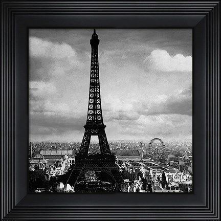 Framed Eiffel Tower, Paris France, 1897 Print