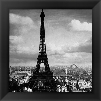 Framed Eiffel Tower, Paris France, 1897 Print