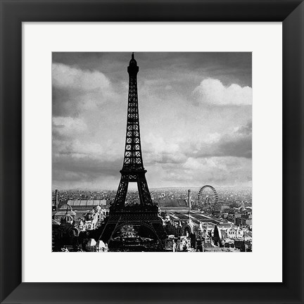 Framed Eiffel Tower, Paris France, 1897 Print