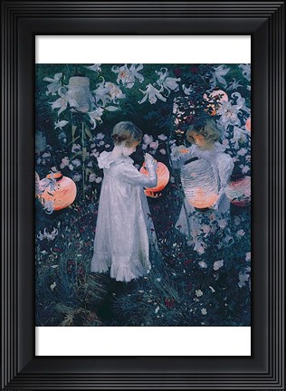 Framed Carnation, Lily, Lily, Rose Print