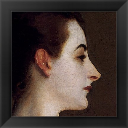 Framed Madame X (head detail) Print