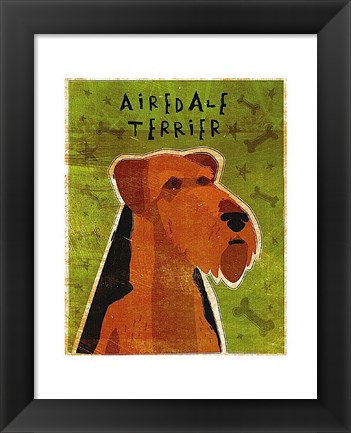 Framed Airedale Print