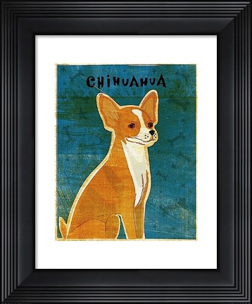 Framed Chihuahua (red) Print