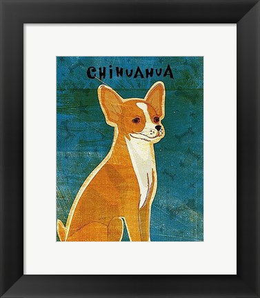 Framed Chihuahua (red) Print