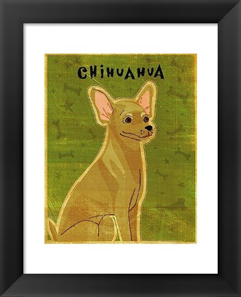 Framed Chihuahua (tan) Print