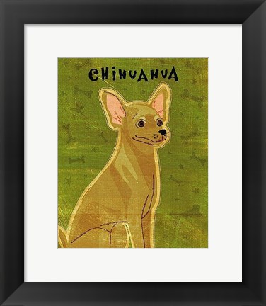 Framed Chihuahua (tan) Print