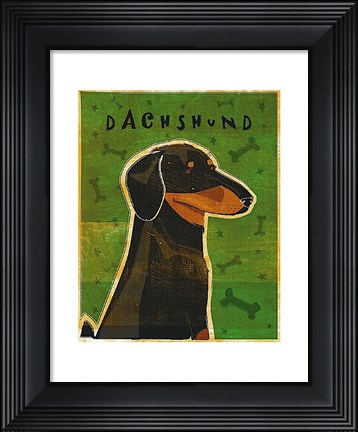Framed Dachshund (black and tan) Print