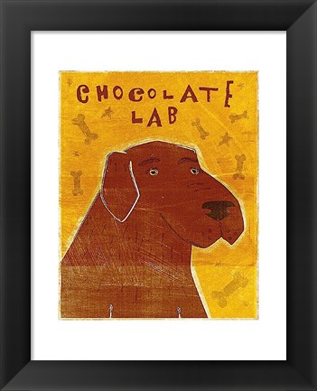 Framed Lab (chocolate) Print