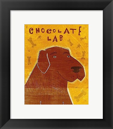 Framed Lab (chocolate) Print