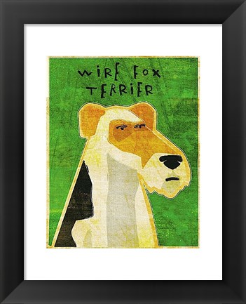 Framed Wire Fox Terrier Print