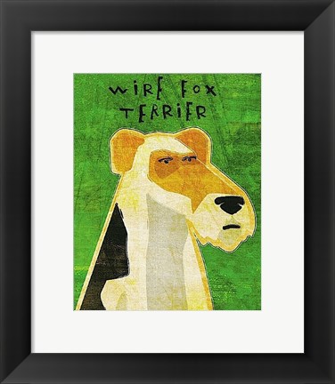 Framed Wire Fox Terrier Print