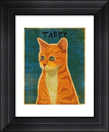 Framed Tabby (orange) Print