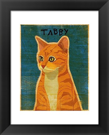 Framed Tabby (orange) Print