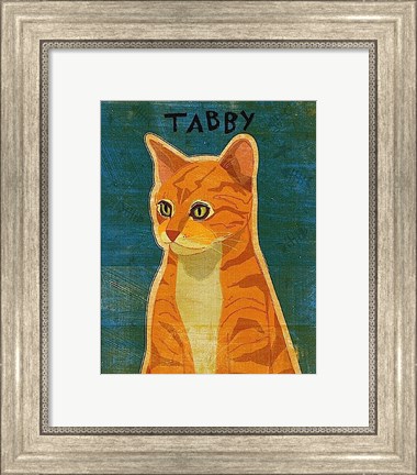 Framed Tabby (orange) Print
