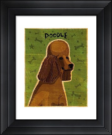 Framed Poodle (brown) Print