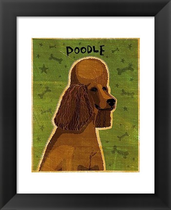 Framed Poodle (brown) Print