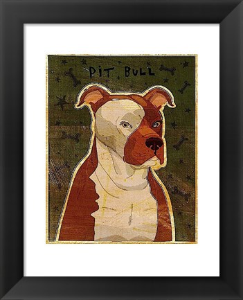 Framed Pit Bull Print